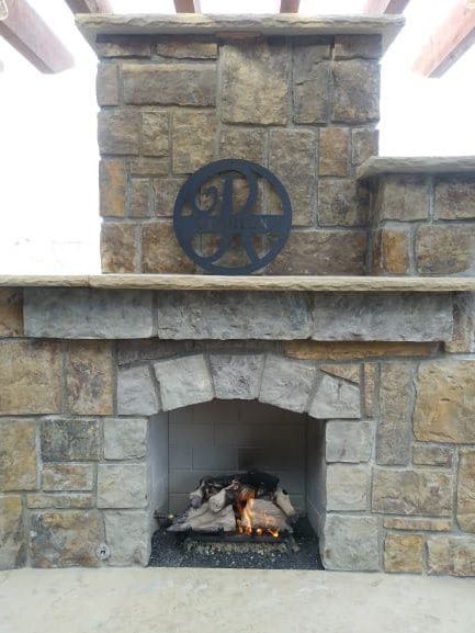 Exterior fireplace