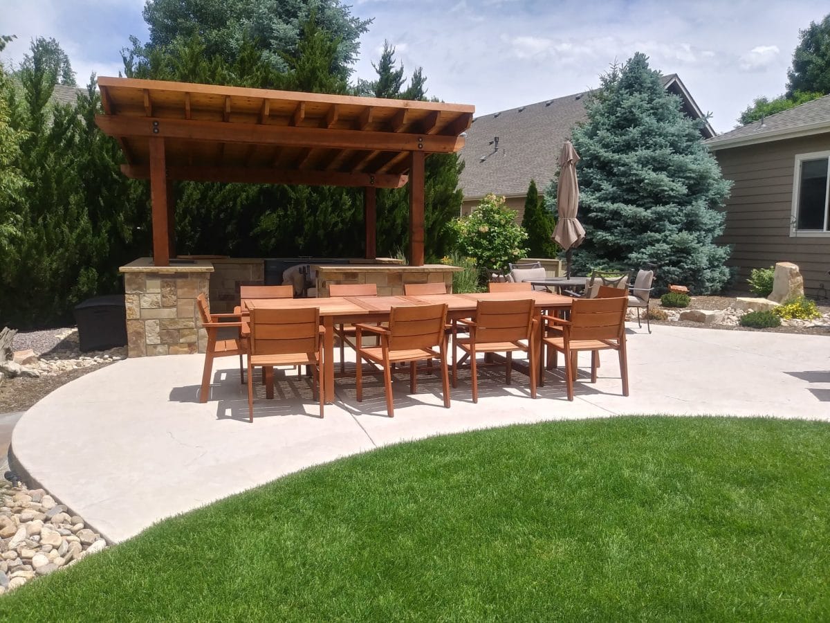 Outdoor Grilling Station & Dining Fort Collins CO Grounded Landscape