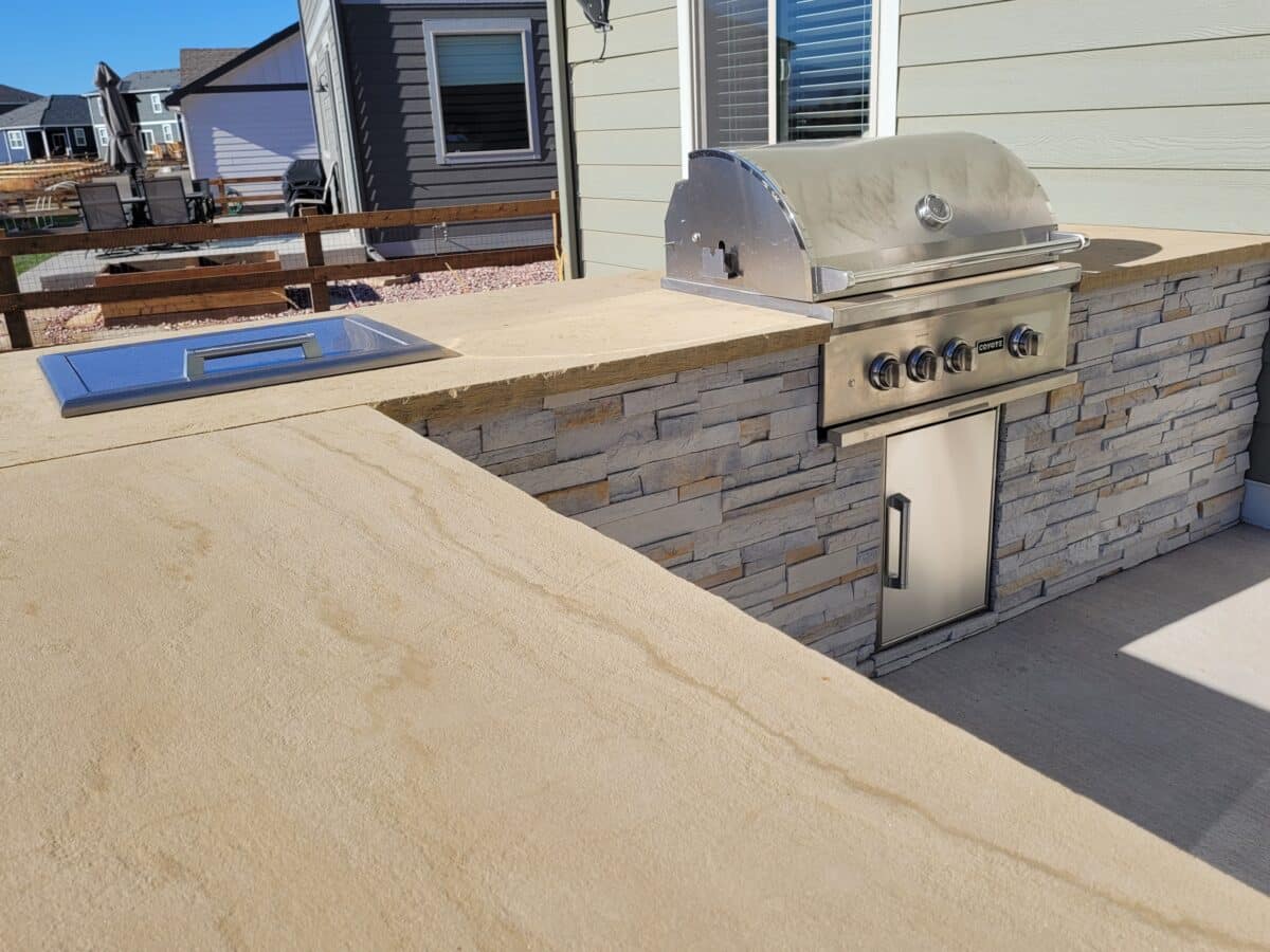 Outdoor Grilling Station & Dining Fort Collins CO Grounded Landscape