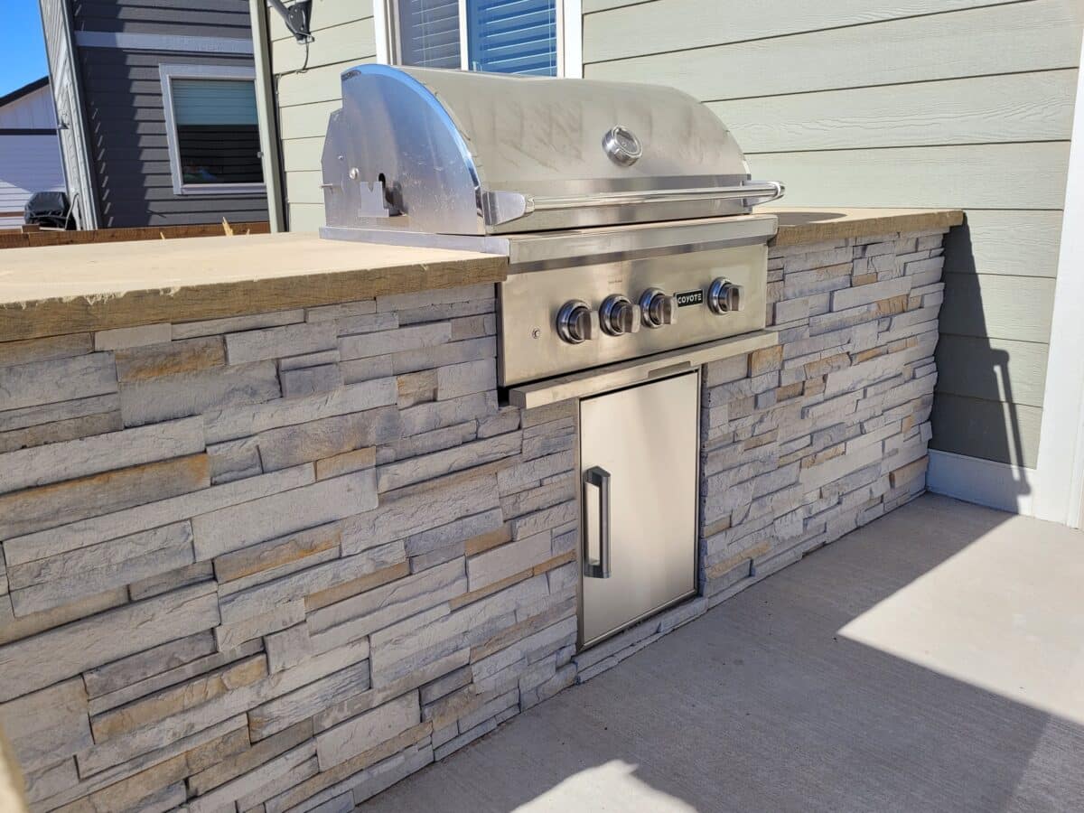Outdoor Grilling Station & Dining Fort Collins CO Grounded Landscape