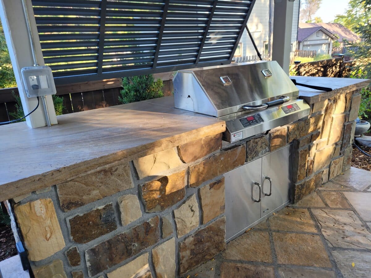 Outdoor Grilling Station & Dining Fort Collins CO Grounded Landscape