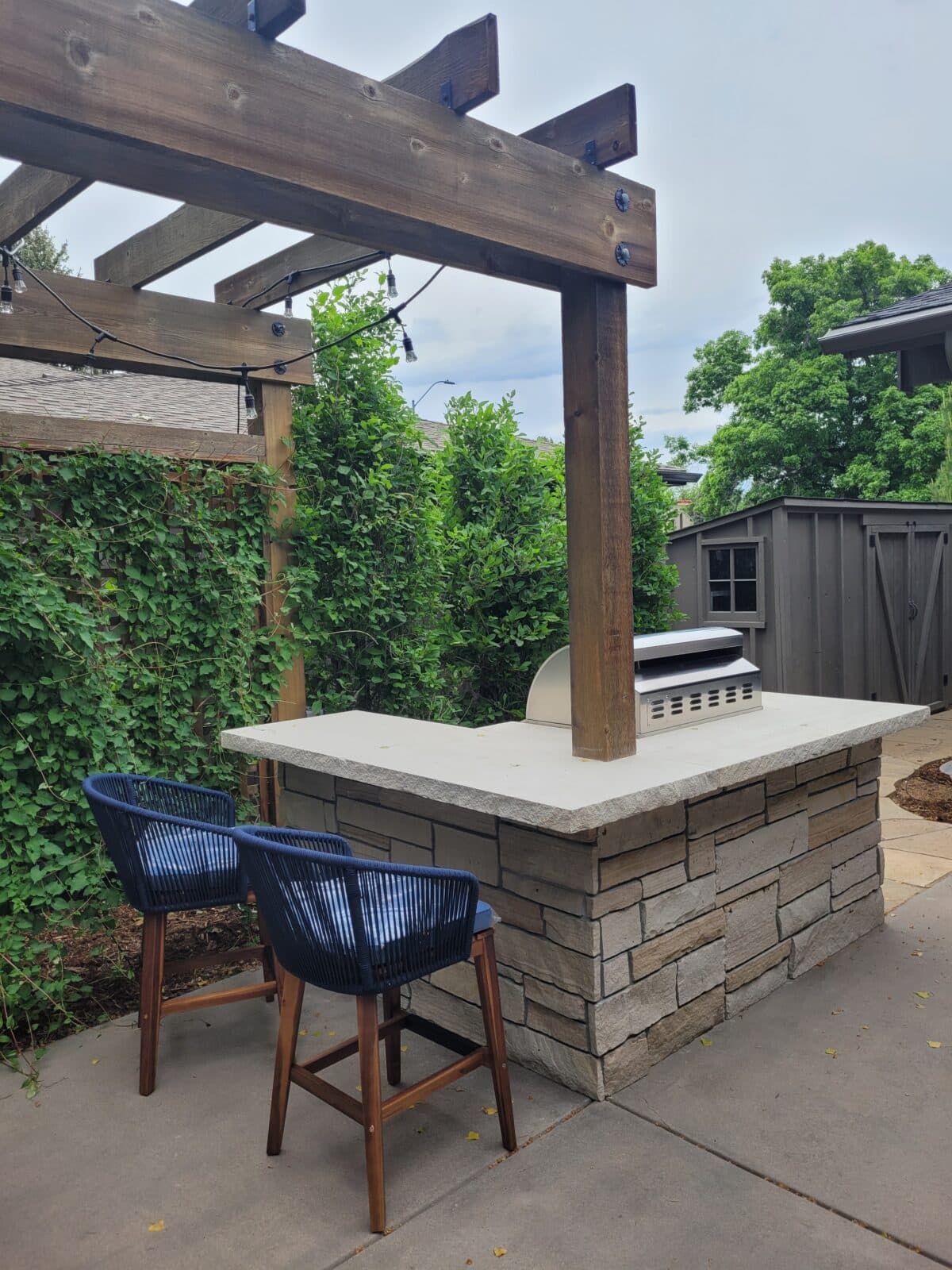 Outdoor Grilling Station & Dining Fort Collins CO Grounded Landscape