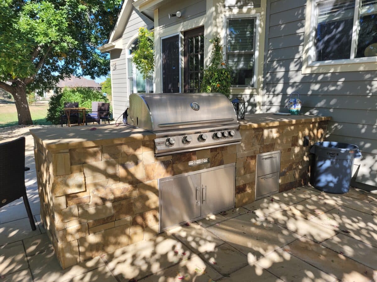 Outdoor Grilling Station & Dining Fort Collins CO Grounded Landscape