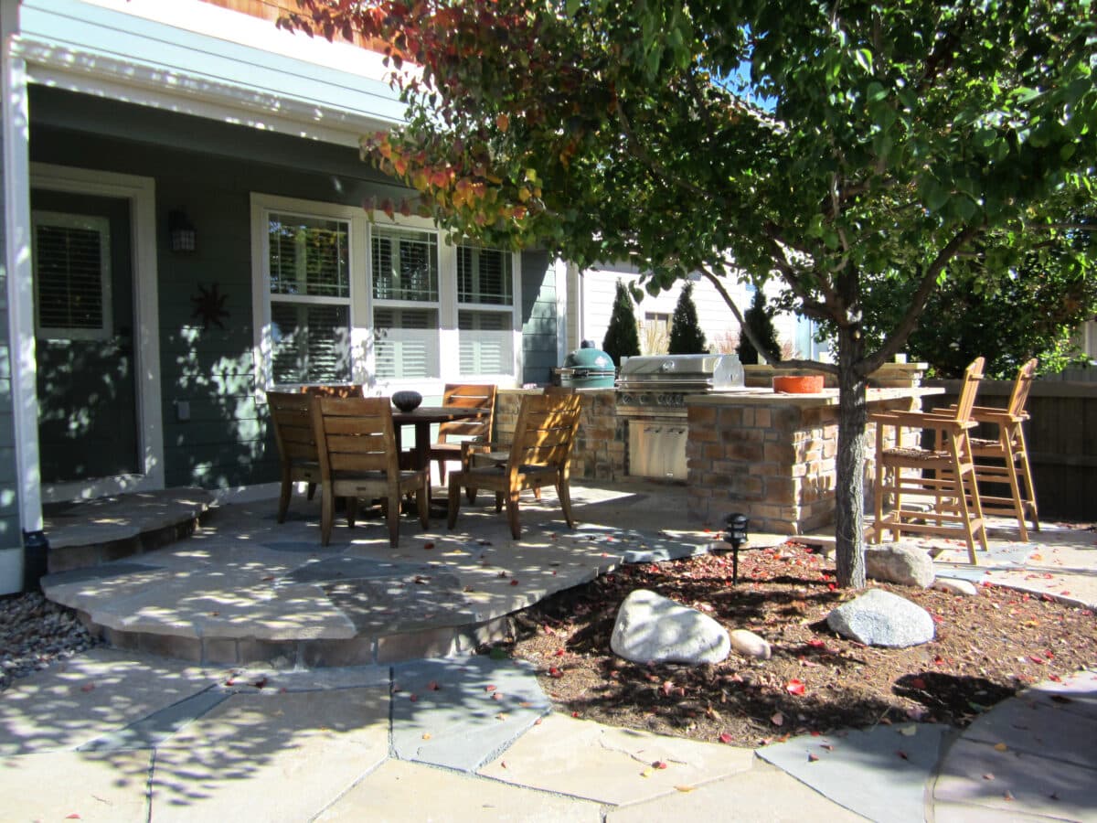Outdoor Grilling Station & Dining Fort Collins CO Grounded Landscape