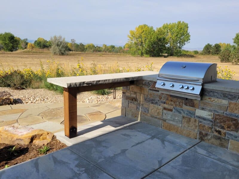 Outdoor Grilling Station & Dining Fort Collins CO Grounded Landscape