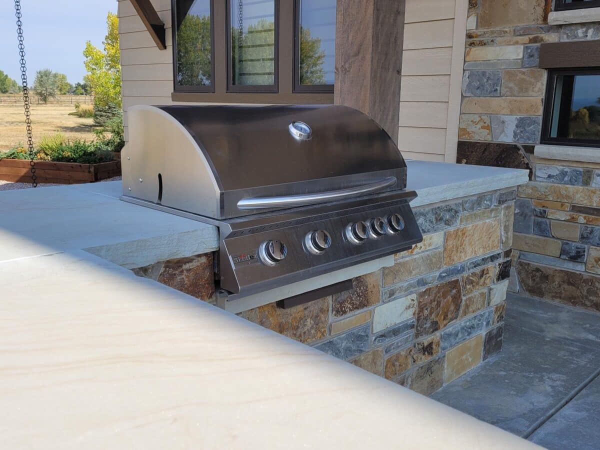 Outdoor Grilling Station & Dining Fort Collins CO Grounded Landscape